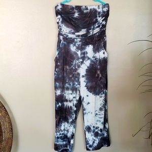 Strapless romper tie die size 1X